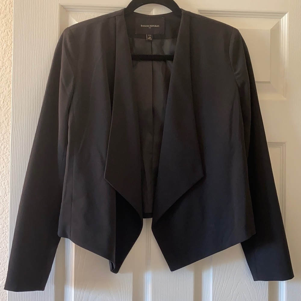 Banana Republic Black Drape Blazer